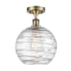 A thumbnail of the Innovations Lighting 516-1C-15-10 Athens Semi-Flush Antique Brass / Clear Deco Swirl