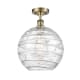 A thumbnail of the Innovations Lighting 516-1C-17-12 Athens Semi-Flush Antique Brass / Clear Deco Swirl