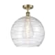 A thumbnail of the Innovations Lighting 516-1C-17-14 Athens Semi-Flush Antique Brass / Clear Deco Swirl