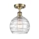 A thumbnail of the Innovations Lighting 516-1C-13-8 Athens Semi-Flush Antique Brass / Clear Deco Swirl
