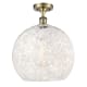 A thumbnail of the Innovations Lighting 516-1C-18-14 White Mouchette Semi-Flush Antique Brass