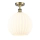 A thumbnail of the Innovations Lighting 516-1C-15-12 White Venetian Semi-Flush Antique Brass