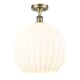 A thumbnail of the Innovations Lighting 516-1C-18-14 White Venetian Semi-Flush Antique Brass