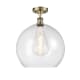 A thumbnail of the Innovations Lighting 516-1C-19-14 Athens Semi-Flush Antique Brass / Seedy