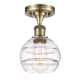 A thumbnail of the Innovations Lighting 516-1C-10-6 Rochester Semi-Flush Antique Brass / Clear