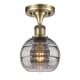 A thumbnail of the Innovations Lighting 516-1C-10-6 Rochester Semi-Flush Antique Brass / Smoked