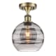 A thumbnail of the Innovations Lighting 516-1C-12-8 Rochester Semi-Flush Antique Brass / Smoked