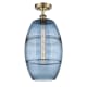 A thumbnail of the Innovations Lighting 516-1C-20-10 Vaz Semi-Flush Antique Brass / Blue