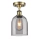 A thumbnail of the Innovations Lighting 516-1C-11-6 Bella Semi-Flush Antique Brass / Smoked