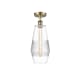 A thumbnail of the Innovations Lighting 516-1C-19-7 Windham Semi-Flush Antique Brass / Clear