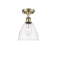 A thumbnail of the Innovations Lighting 516-1C-11-8 Bristol Semi-Flush Antique Brass / Clear