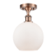 A thumbnail of the Innovations Lighting 516-1C-13-8 Athens Semi-Flush Antique Copper / Matte White