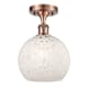 A thumbnail of the Innovations Lighting 516-1C-12-8 White Mouchette Semi-Flush Antique Copper