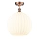 A thumbnail of the Innovations Lighting 516-1C-15-12 White Venetian Semi-Flush Antique Copper