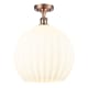 A thumbnail of the Innovations Lighting 516-1C-18-14 White Venetian Semi-Flush Antique Copper