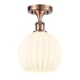 A thumbnail of the Innovations Lighting 516-1C-12-8 White Venetian Semi-Flush Antique Copper