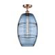 A thumbnail of the Innovations Lighting 516-1C-20-10 Vaz Semi-Flush Antique Copper / Blue