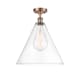 A thumbnail of the Innovations Lighting 516-1C-19-16 Berkshire Semi-Flush Antique Copper / Clear