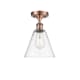 A thumbnail of the Innovations Lighting 516-1C-12-8 Berkshire Semi-Flush Antique Copper / Clear