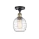 A thumbnail of the Innovations Lighting 516-1C-11-6 Belfast Semi-Flush Black Antique Brass / Deco Swirl