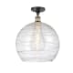 A thumbnail of the Innovations Lighting 516-1C-17-14 Athens Semi-Flush Black Antique Brass / Clear Deco Swirl