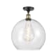 A thumbnail of the Innovations Lighting 516-1C-18-14 Athens Semi-Flush Black Antique Brass / Clear