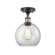 A thumbnail of the Innovations Lighting 516-1C-13-8 Athens Semi-Flush Black Antique Brass / Clear