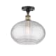 A thumbnail of the Innovations Lighting 516-1C-12-12 Ithaca Semi-Flush Black Antique Brass