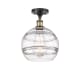 A thumbnail of the Innovations Lighting 516-1C-13-10 Rochester Semi-Flush Black Antique Brass / Clear