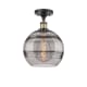 A thumbnail of the Innovations Lighting 516-1C-13-10 Rochester Semi-Flush Black Antique Brass / Smoked