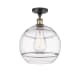 A thumbnail of the Innovations Lighting 516-1C-15-12 Rochester Semi-Flush Black Antique Brass / Clear