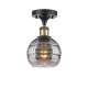 A thumbnail of the Innovations Lighting 516-1C-10-6 Rochester Semi-Flush Black Antique Brass / Smoked