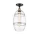 A thumbnail of the Innovations Lighting 516-1C-12-8 Vaz Semi-Flush Black Antique Brass / Clear