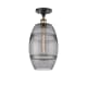 A thumbnail of the Innovations Lighting 516-1C-12-8 Vaz Semi-Flush Black Antique Brass / Smoked