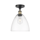 A thumbnail of the Innovations Lighting 516-1C-13-9 Bristol Semi-Flush Black Antique Brass / Clear