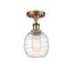 A thumbnail of the Innovations Lighting 516-1C-11-6 Belfast Semi-Flush Brushed Brass / Deco Swirl