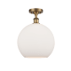 A thumbnail of the Innovations Lighting 516-1C-16-12 Athens Semi-Flush Brushed Brass / Matte White