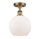 A thumbnail of the Innovations Lighting 516-1C-13-8 Athens Semi-Flush Brushed Brass / Matte White