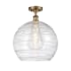 A thumbnail of the Innovations Lighting 516-1C-17-14 Athens Semi-Flush Brushed Brass / Clear Deco Swirl