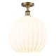 A thumbnail of the Innovations Lighting 516-1C-18-14 White Venetian Semi-Flush Brushed Brass