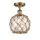 A thumbnail of the Innovations Lighting 516 Farmhouse Rope Brushed Brass / Clear Glass with Brown Rope