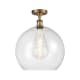 A thumbnail of the Innovations Lighting 516-1C-18-14 Athens Semi-Flush Brushed Brass / Seedy