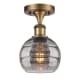 A thumbnail of the Innovations Lighting 516-1C-10-6 Rochester Semi-Flush Brushed Brass / Smoked