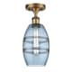 A thumbnail of the Innovations Lighting 516-1C-10-6 Vaz Semi-Flush Brushed Brass / Blue