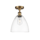 A thumbnail of the Innovations Lighting 516-1C-13-9 Bristol Semi-Flush Brushed Brass / Clear