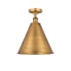 A thumbnail of the Innovations Lighting 516-1C-19-16 Cone Semi-Flush Brushed Brass