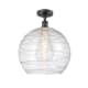 A thumbnail of the Innovations Lighting 516-1C-17-14 Athens Semi-Flush Matte Black / Clear Deco Swirl