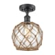 A thumbnail of the Innovations Lighting 516 Farmhouse Rope Matte Black / Clear Glass with Brown Rope