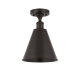A thumbnail of the Innovations Lighting 516-1C-12-8 Cone Semi-Flush Matte Black