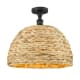 A thumbnail of the Innovations Lighting 516-1C-15-16 Woven Ratan Semi-Flush Oiled Brass